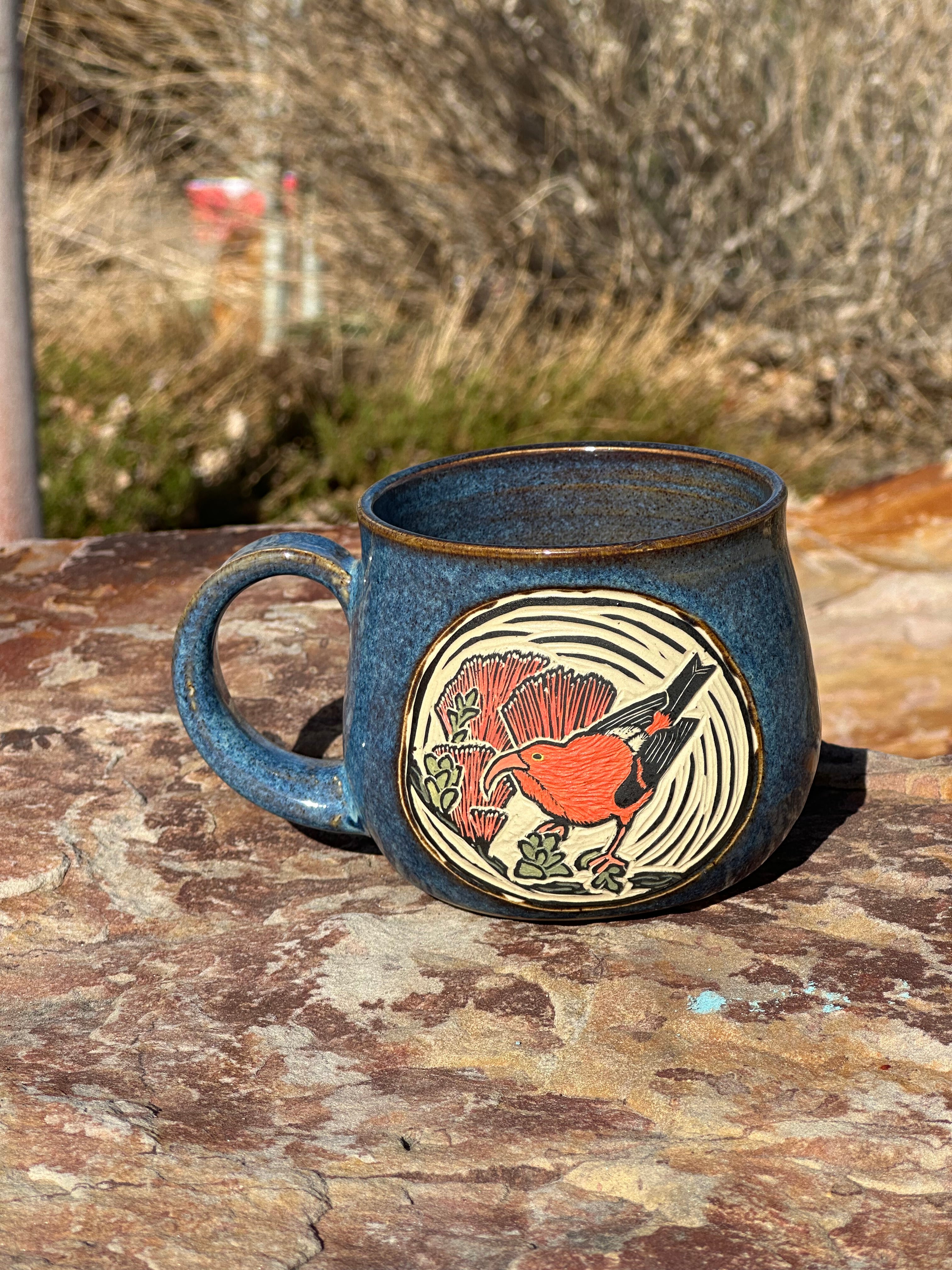 I'iwi and 'Ohi'a Lehua Mug - 16 oz