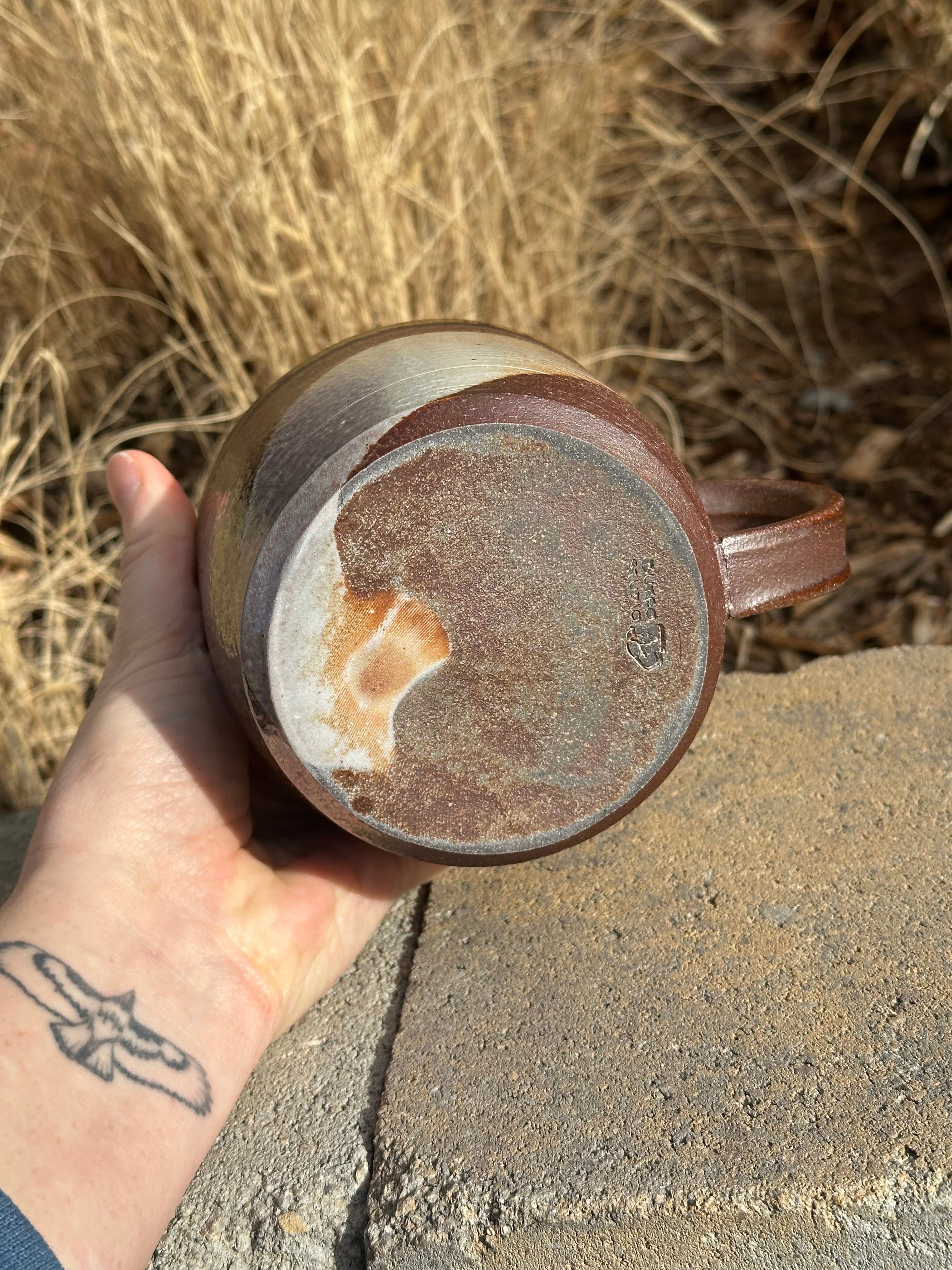 Soda Fired Agateware Mug - 18 oz