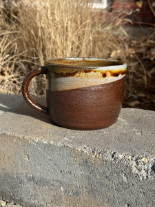 Soda Fired Agateware Mug - 18 oz