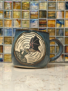 Lesser Long-nosed Bat and Saguaro Cactus Mug - 16 oz- SECONDS